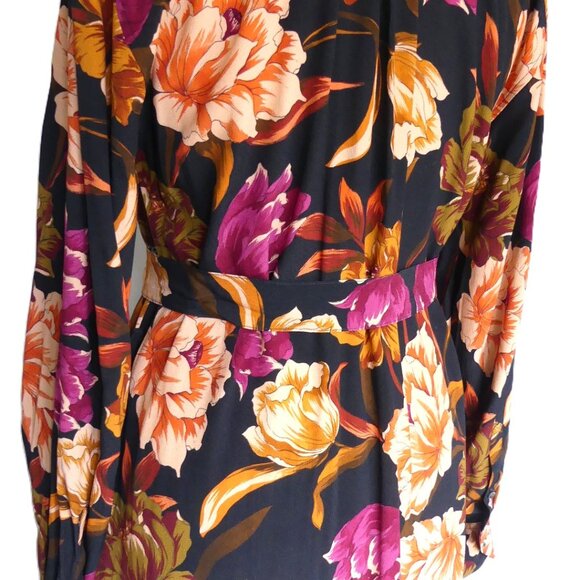 Stenstroms Frida Floral Print Long Shirt Dress with Matching Belt USA Size Small - Picture 7 of 15